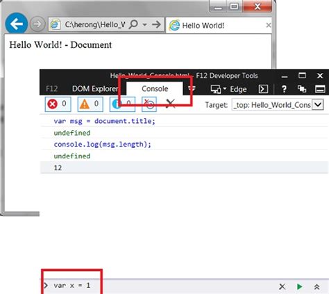 Image result for How to Open Console in Internet Explorer