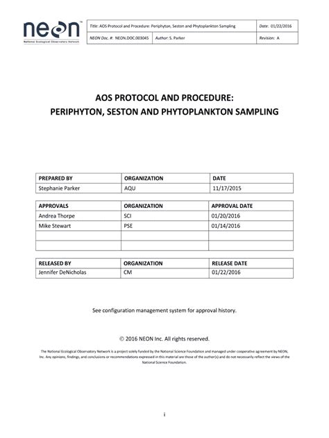 Fillable Online data neonscience Title: AOS Protocol and Procedure ...
