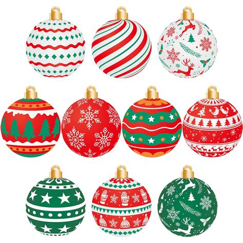 Colorful Christmas Ball Cardboard Cutouts