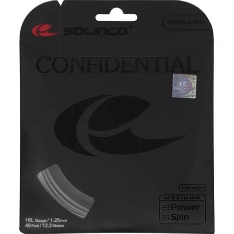 Solinco Confidential Tennis String (16L / 1.25mm) – Noah Sports