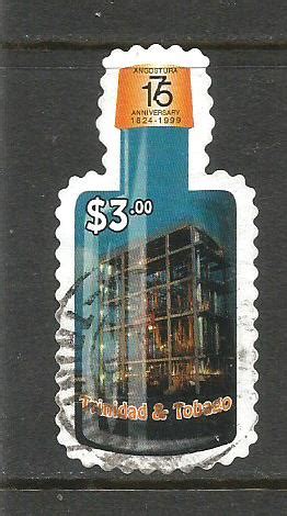 Bottle Shaped Stamp – Angostura -Trinidad & Tobago 2000. – Stamp Digest