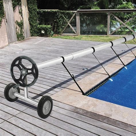 Pool Cover Automatic Roller Set 18 Feet Pool Solar Cover Reel - BESTBONNY-Swimming Pool ...