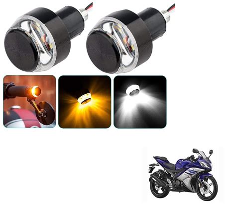 AUTOADDICT Bike And Scooty Handle Bar End DRL/White And Yellow Turn ...