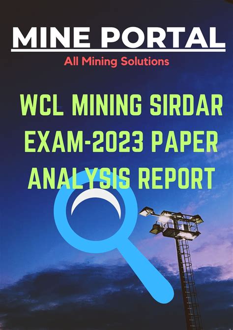 WCL MINING SIRDAR - 2023 EXAM PAPER ANALYSIS | Mine Portal - India's No ...