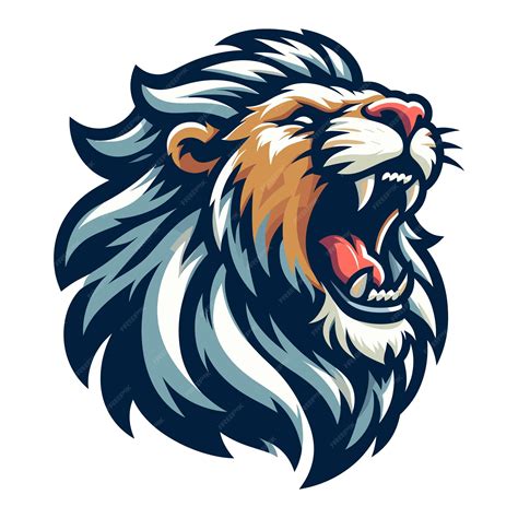 Premium Vector | Lion head roaring logo mascot vector illustration ...