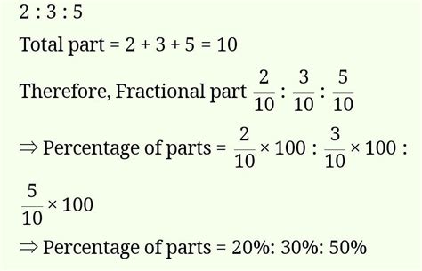 2. Convert each part of the ratio to percentage: (b)2:3:5 - Brainly.in