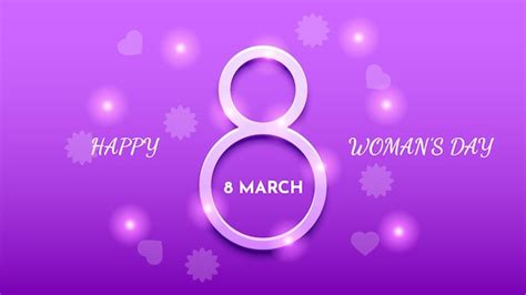 8 marzo Happy Holiday Giornata internazionale della donna Saluto sfondo ...