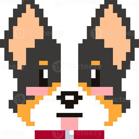 Pixel Art Corgi Tricolor Cute Cartoon 15270073 PNG