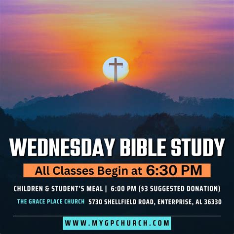 Wednesday Bible Study at The Grace Place Church , Worship Center, 5730 ...