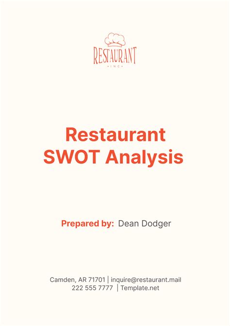 Image result for SWOT-analysis Restaurant Examples