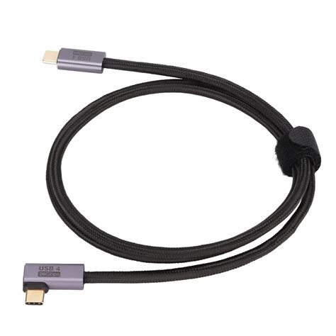 90 Degree Type C USB Cable, Plug Play 100W 8K 60Hz Gold Plated Process ...