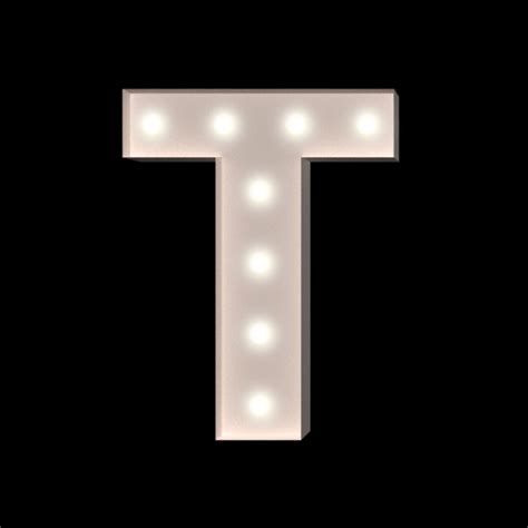 "T" Letter 4' Tall Marquee - RGB Lights