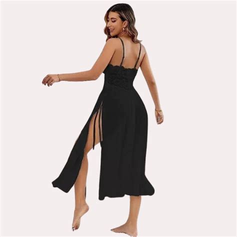 Romantic Black Babydoll Nightwear – French Daina