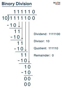 Image result for Binary Division Examples