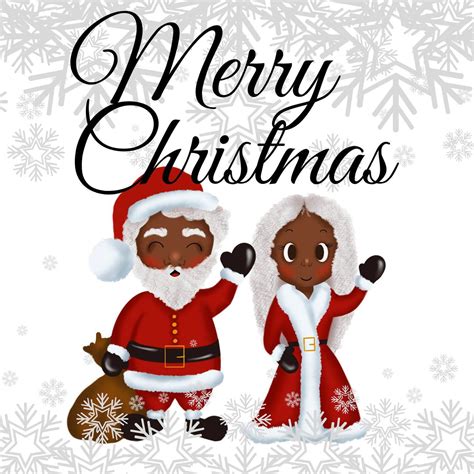 Black Santa and Mrs Claus Christmas Card | Wakuda