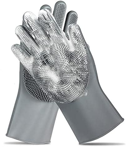 Pet Grooming Gloves - Gentle Dog Bathing Shampoo Brush - Massage Mitt ...