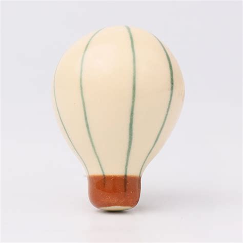 Sage Green Ceramic Hot Air Balloon Modern Kids Drawer Knob