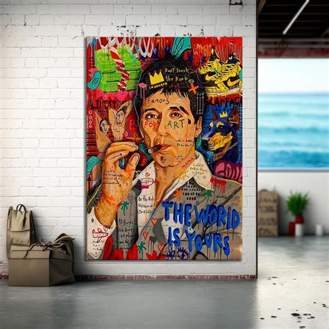 Buy Al Pacino Graffiti Pop Art Canvas, Banksy Style Pop Art, Scarface ...