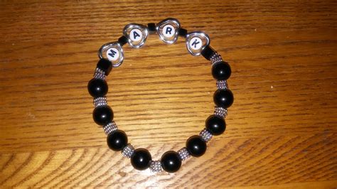 Black onyx name bracelet | Bracelets, Mens bracelet, Name bracelet