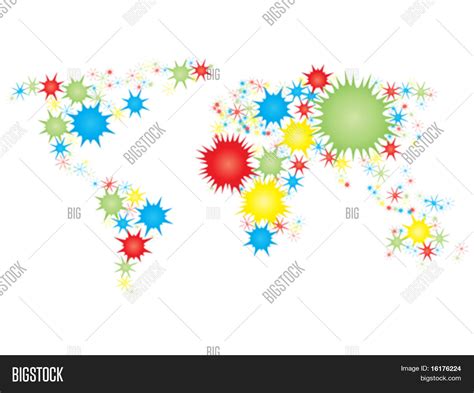 Colorful World Map Vector 的图像结果