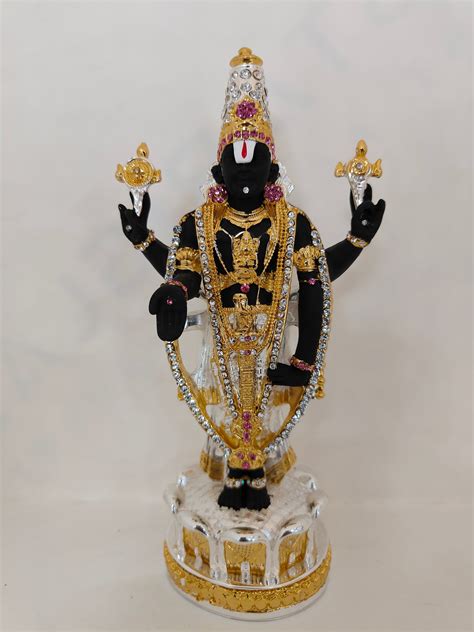 Gold and Silver Plated Lord Tirupati Balaji Statue 8-Inch – Statue ...