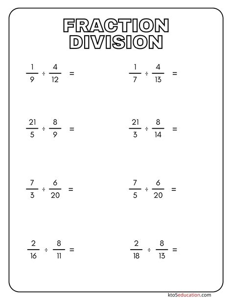 Math Fractions Division 的图像结果