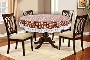 Buy The Furnishing Tree Round Shaped WxL 60x60 Inch 6 Seater Table ...