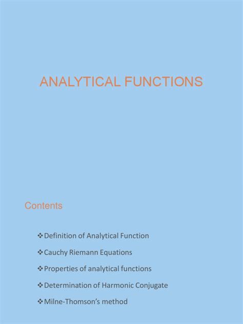 Analytical Function Example 的图像结果