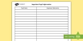 Babysitter Information Sheet (teacher made) - Twinkl