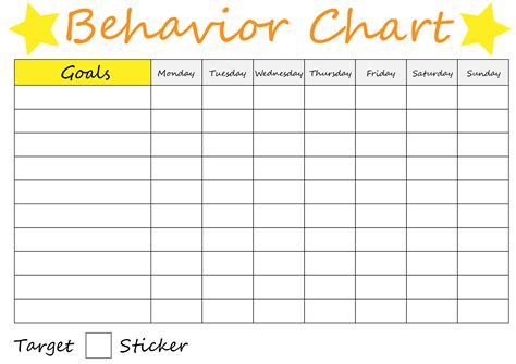Behavior Charts - 10 Free PDF Printables | Printablee