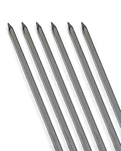 AJ GURUMAC, 18 Inch Skewers for Barbecue, Iron with Polish,crome Rod ...