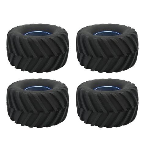 Buy RC Car Rubber Tires, 4Pcs 1/10 Scale Monster Truck Tires RC Car ...
