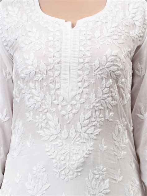 Seva Chikan Hand Embroidered Modal Lucknowi Chikankari Kurta