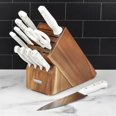 Wusthof Gourmet White Knife Set - 12 Piece Block – Cutlery and More