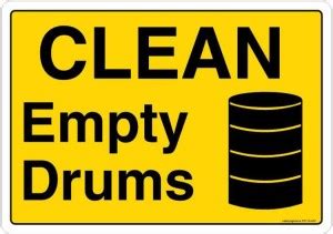 Safety Sign Store Clean Empty Drums Emergency Sign Price in India - Buy ...