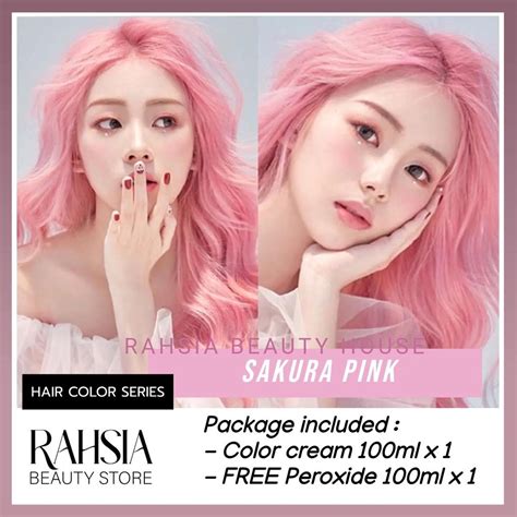 Sakura Pink With Peroxide Professional Salon Hair Color Hair Dye Cream ...