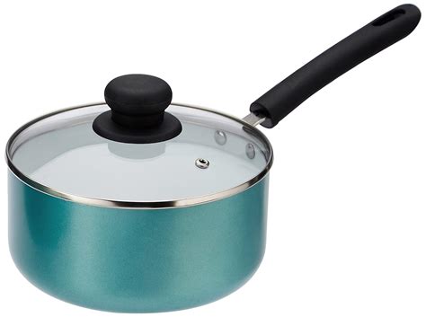 Buy Amazon Brand - Solimo Ceramic Coated Non-Stick Sauce Pan with Glass ...