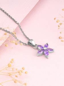 Harsu Collection Cubic Zirconia Silver Plated Stainless Steel Chain ...