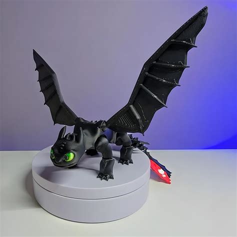 Buy Azoth Toothless Dragon Toy Flexible Night Fury Action Figure Dragon ...