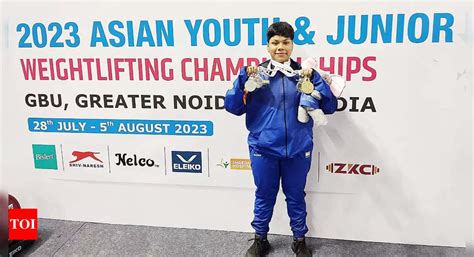 India's Sanjana wins gold in clean and jerk in Asian Youth and Junior ...