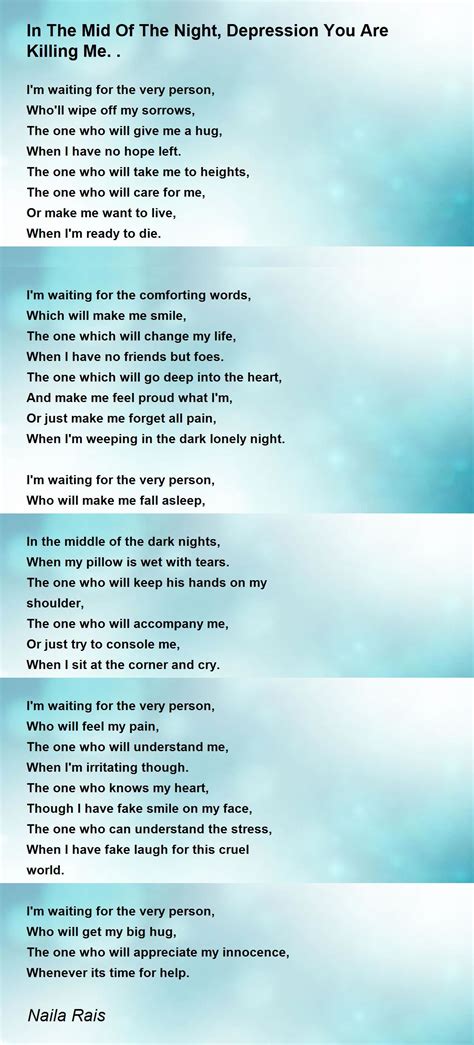 Poems About Depression And Anxiety