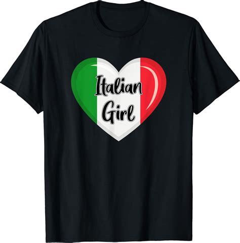 Italy Flag Shirt for Women | Italian Girl T-Shirt : Amazon.co.uk: Fashion