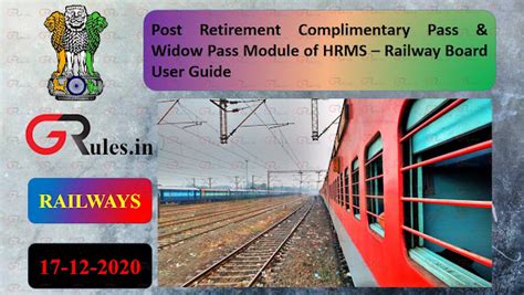 Post Retirement Complimentary Pass & Widow Pass Module of HRMS ...