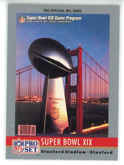 1990 Pro Set - Super Bowl Theme Art Super Bowl XIX #19 for sale online ...