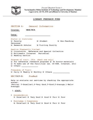 Library Feedback Form - Nmitd.edu - Fill and Sign Printable Template Online