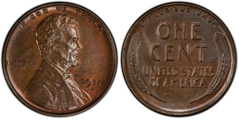 1911-S 1C, BN (Regular Strike) Lincoln Cent (Wheat Reverse) - PCGS ...