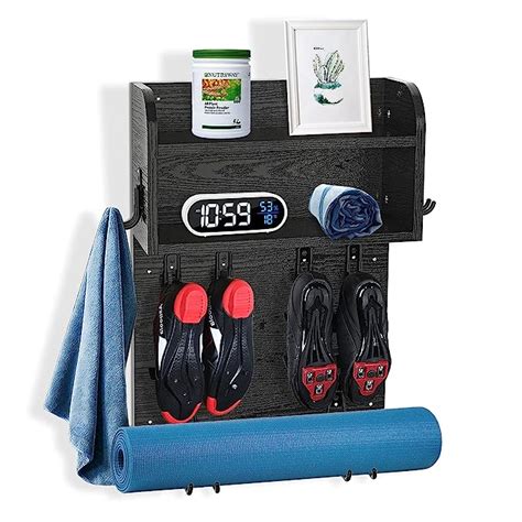 Home Gym Wall Mount Rack Shelf Organizer, Multi-functional Wall Shelves ...