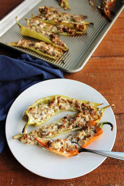 Stuffed Banana Peppers - Cooking With Carlee