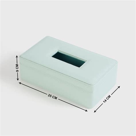 Buy Heritage Renew Blue Solid Leather Tissue Holder from Home Centre at ...