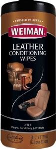 Weiman Leather Cleaner & Conditioner Wipes With UV Protection, Prevent ...